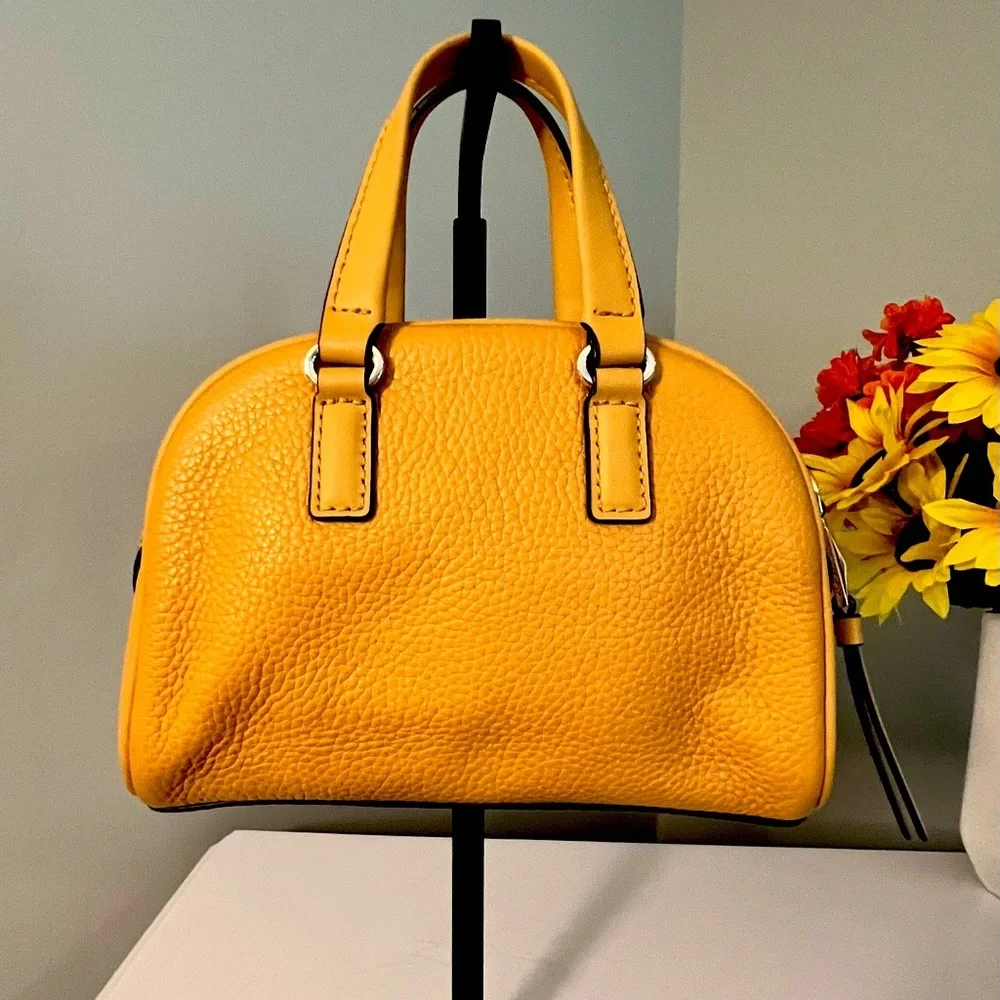 Michael Kors Yellow Leather Mini Dome Satchel NWOT